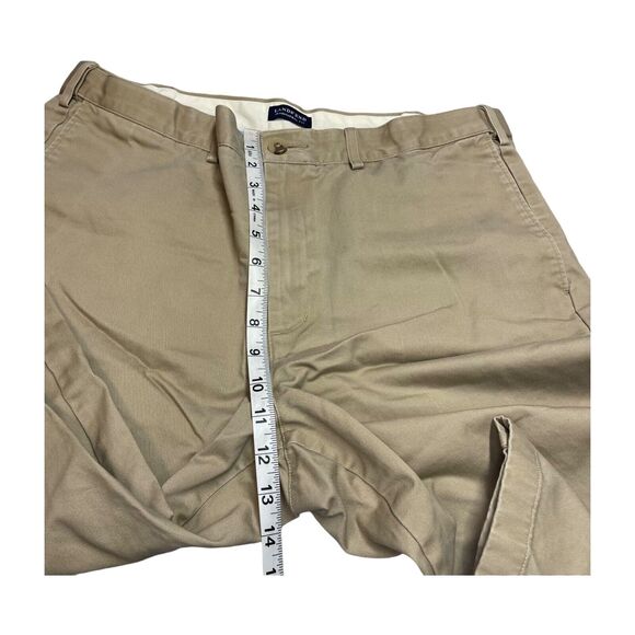 Lands' End Chino Pants 36 Khaki Traditional Fit High-Rise Formal Straight Leg - Picture 5 of 6